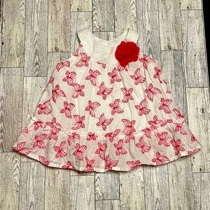 Made With Love By Place Baby Girl Butterfly Dress Size 3-6 M